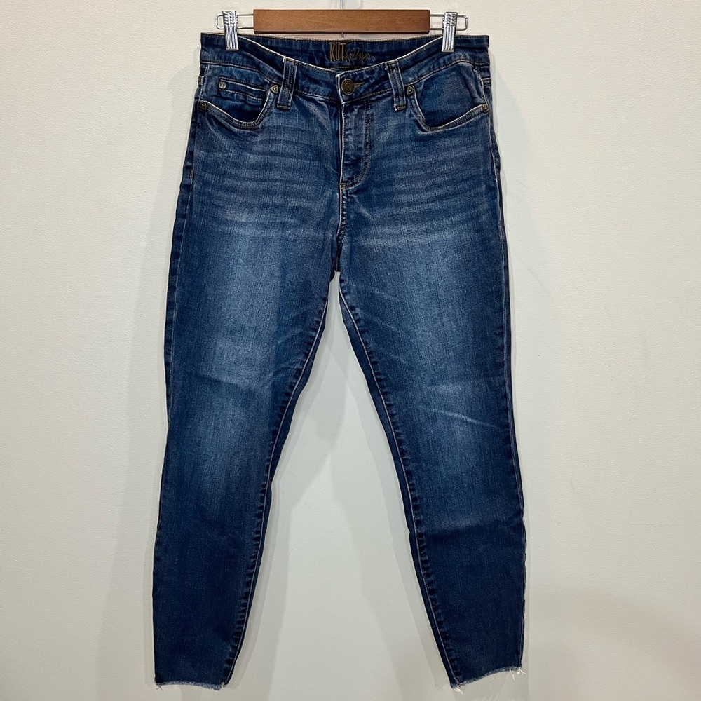 Kut from the Kloth Women's Skinny Ankle Jeans Size 6 Dark Blue Wash EUC